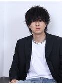 スパイラルツイストスパイラル無造作ミディアムショート