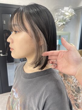 ムク 横浜店(muku) イヤリングカラーインナーカラーハイライトフェイスフレーミング