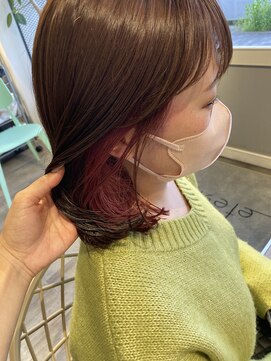 エフェスト 二条店(efesto) インナーカラー/ピンク/ハイトーンカラー