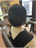 【切りっぱなしボブ/ネイビーグレー/レイヤーボブ】中山実