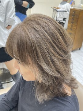 メイキンフィックス(makin Fix) 脱白髪染め　外はねミディアムグレージュ　白髪ぼかし