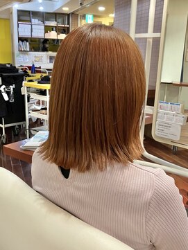 ヘアースペースブルーム プリュス 石橋店(HAIR SPACE BLOOM plus) 石橋阪大前/ピンクカラー/毛量のお悩み解決/ミディアムボブ/