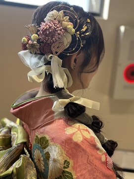 ファムバイアヴァンス(Femme by AVANCE.) 【＠篠澤】成人式ヘアセット×編みおろしアレンジ