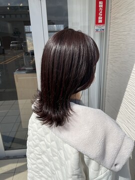 アドラーブル 万代店 (adorable) 20代30代40代ベージュ暖色系カラー切りっぱなし透明感小顔