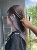 ホワイトバイオレットインナーカラー
