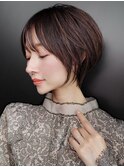 大人可愛い30代40代50代小顔◎マッシュショートボブウルフカット