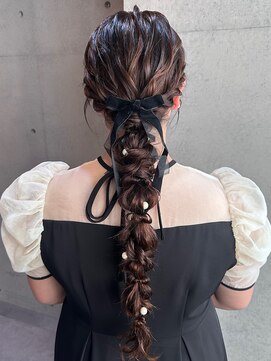 ブルーメ(Blume...) 大人っぽ編みおろし/ロング/お呼ばれヘア