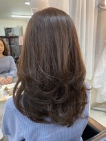 ヘアアンドメイク スタジオ ミムロ(HAIR&MAKE STUDIO MIMURO) ロングレイヤースタイル ブラウンカラー