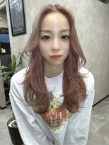 サニー 渋谷(SUNNY)&nbsp;ピンクベージュ、バタフライレイヤーカット、ダブルカラー