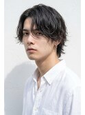 心斎橋メンズパーマ|毛流れニュアンスで大人見えミディアム色気