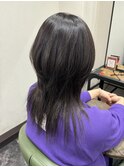 ハイレイヤーウルフ＋根本縮毛矯正＋トーンダウンカラー