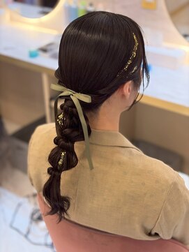 ヘアアレンジメント ボガスティーズ 溝の口店(Hair arrangement Vogusty's) あみ下ろし/ブライダル/参列/王道/ヘアアレンジ