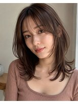 ラファンジュ ヘアー クレオ(Rohange hair Creo)&nbsp;ナチュラルブラウン/艶髪/デザインレイヤー/外ハネロブ