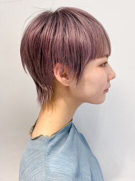 テトヘアー(teto hair) ハイトーン　ピンク　ショート　ピンクカラー