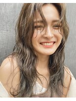 ジゼル(GiseL)&nbsp;【GiseL】センターバングミディ　ミルクティーカラーレイヤー