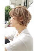 明るめグレージュのニュアンスショートボブ【middle】野村恵子