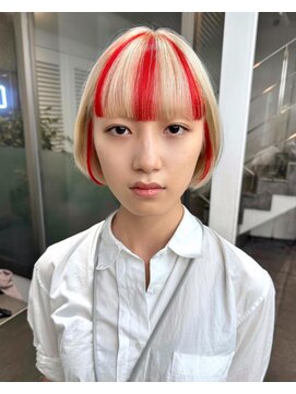 レコ(LECO) 前髪デザインカラーレッド