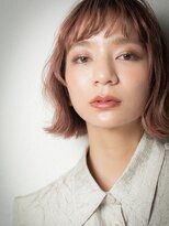 モッズヘア 上尾西口店(mod's hair) ホワイトピンク大人ハイライト外ハネボブ203r上尾10代20代30代