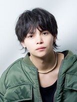 アルファ 新宿(alpha)&nbsp;フェザーパーマ/ブルーブラック/刈り上げセンターパート[新宿]