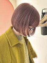 ヒビヲ(HIBIO)&nbsp;ミルクティーベージュダブルカラーハイトーンボブナチュラルボブ