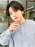 韓国カルマパーマ/センターパート/メンズパーマ/ツーブロック