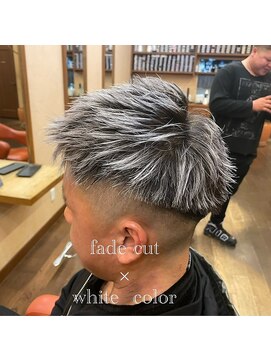 シェロヘア(cielo HAIR) フェード×ホワイトカラー
