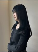 就活ヘア艶髪ロングレイヤーブラックカラー