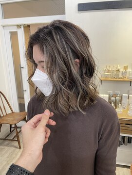 エトラ 渋谷店(etora) 小顔 ネビージュアッシュグレージュハイライトカラー◎