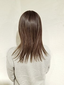 ローグ ヘアー 金町店(Rogue HAIR) くすみベージュフェザーショートロングレイヤーマロンベージュ