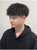短めマッシュ×ツイストスパイラル
