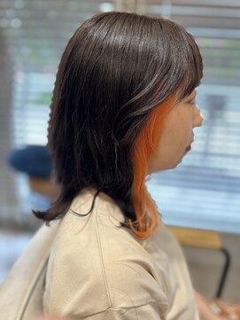 グラッシー センター北店(GLASSI) 夏みかん＊オレンジインナーカラー