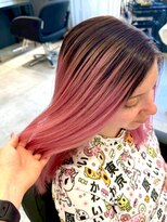 シエラ 心斎橋(CIERA.)&nbsp;デジタルパーマチェリーブラウンバレイヤージュレイヤーカット