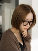 ボブ　切りっぱなし　ミニボブ　銀座　髪質改善