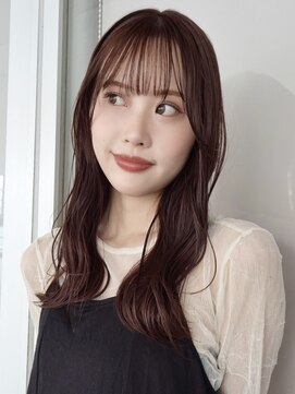 ガーデンヨコハマ(GARDEN YOKOHAMA) ココアブラウン ローズブラウン 波巻き ラウンドバング ロング