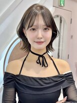 ロンドヴァリー 渋谷店(Lond vallee)&nbsp;くびれボブ×オリーブベージュ