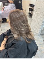 ブレンド 渋谷(BLend)&nbsp;ホワイトグレージュミニウルフデジタルパーマチェリーブラウン