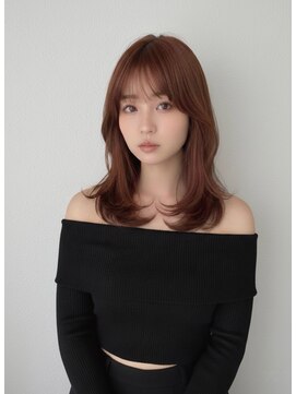 ビアンコ(bianco) ミディアムレイヤー×オレンジブラウン