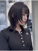 《Mion style》ミディアムレイヤー/透明感グレージュ