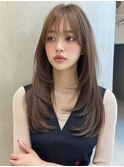 韓国ヘア顔周りカット韓国風レイヤーカット髪質改善ロングヘア