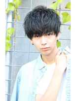 ネイビー(NAVY)&nbsp;グランジスマートマッシュサイドパートショート好感度◎