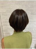 グレージュ×大人ショートボブ