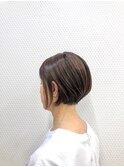 小顔/前下がり/ショートボブ/艶カラー/30代40代50代/ショート