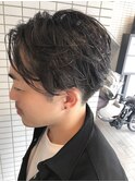 定番の2ブロック&パーマ