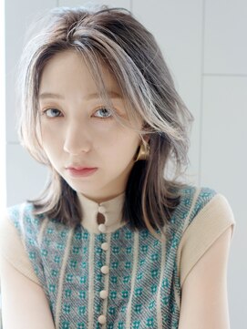 アイティー バイ アルバム 中野店(IT by ALBUM) レイヤーカット_マロンベージュAラインボブかきあげロング_28049