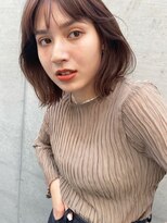 ラボヌールヘアー 宇都宮店(La Bonheur hair)&nbsp;マロンベージュ/くびれボブ/ラフニュアンス