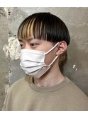 メンズカットメンズマッシュルームヘアメンズブリーチ大通札幌
