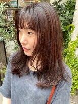 リンサロン(RIN salon) ミディアムレイヤー/顔周りレイヤー/カシスブラウン