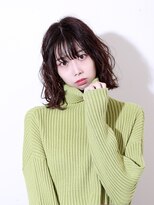 ヨファヘアー 岡本店(YOFA hair) 黒髪ニュアンスカールパーマ1103