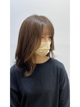 ザ ラブズ ラフズ ヘアー 本店(the loves laughs hair) 流れが綺麗！ミディアムレイヤー