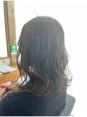 大人可愛いナチュラルゆるふわニュアンス黒髪ハイライト
